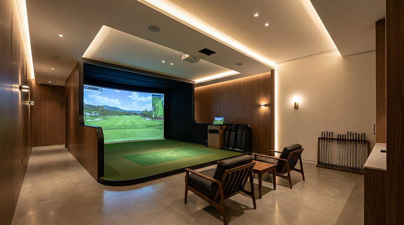 Luxury interior of the golf facility